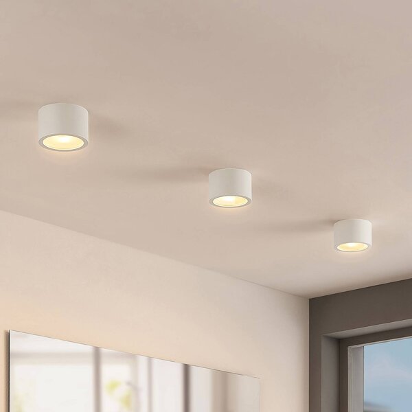 Arcchio downlight Nieva, G9, biały, okrągły, Ø 10cm, metalowy Nieva Arcchio, możliwość ściemniania, biały / opal, przedpokój, aluminium, nowoczesny