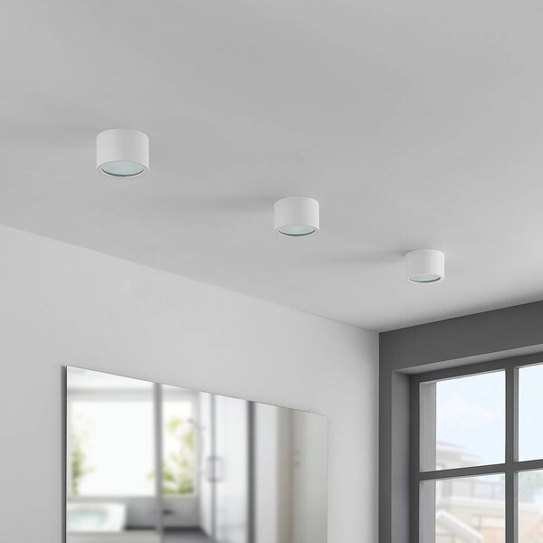 Arcchio downlight Nieva, G9, biały, okrągły, Ø 10cm, metalowy Nieva Arcchio, możliwość ściemniania, biały / opal, przedpokój, aluminium, nowoczesny