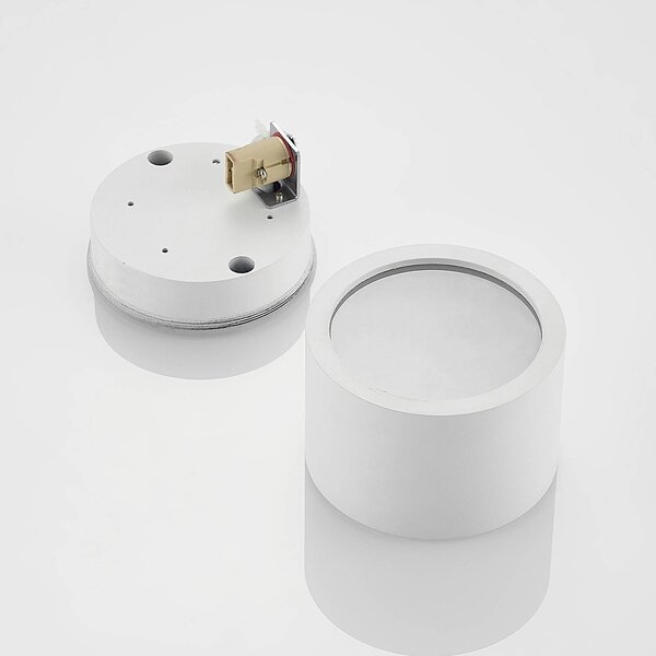 Arcchio downlight Nieva, G9, biały, okrągły, Ø 10cm, metalowy Nieva Arcchio, możliwość ściemniania, biały / opal, przedpokój, aluminium, nowoczesny