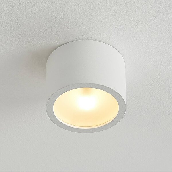 Arcchio downlight Nieva, G9, biały, okrągły, Ø 10cm, metalowy Nieva Arcchio, możliwość ściemniania, biały / opal, przedpokój, aluminium, nowoczesny