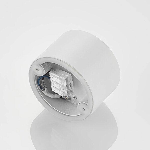 Arcchio downlight Nieva, G9, biały, okrągły, Ø 10cm, metalowy Nieva Arcchio, możliwość ściemniania, biały / opal, przedpokój, aluminium, nowoczesny