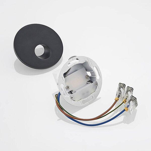 Oprawa wpuszczana LED Arcchio Vexi, Ø 7,5 cm, czarny, aluminium, CCT Vexi Arcchio, możliwość ściemniania, czarny, salon / jadalnia, aluminium, nowoczesny