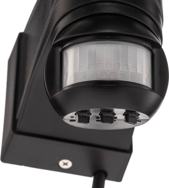 Lampa zewnętrzna z czujnikiem ruchu Avayah PRIOS, czarny, aluminium, nowoczesny