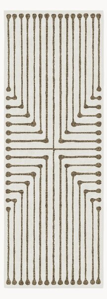 Chodnik z krótkim włosiem Inkdrop By Jonathan Adler, z możliwością prania