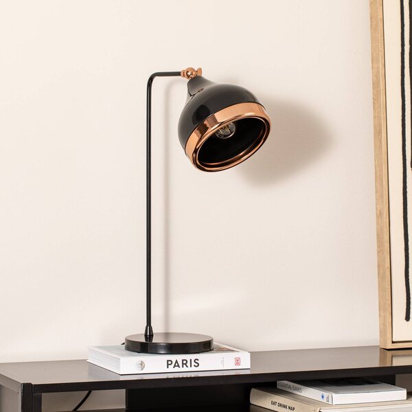 Lampa stołowa Yildo Opviq, możliwość ściemniania, czarny, salon / jadalnia, metal