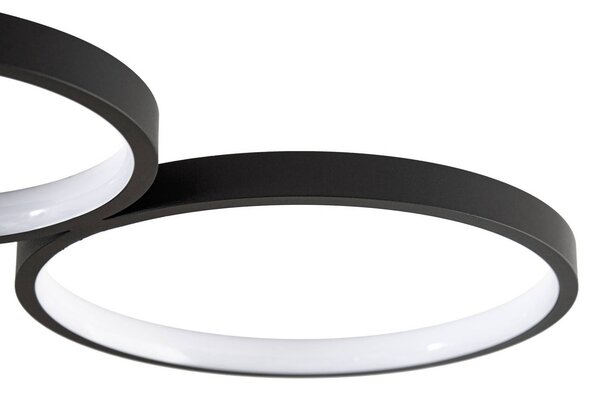 Lampa sufitowa LED Evengeline Lindby, czarny, salon / jadalnia, aluminium, nowoczesny