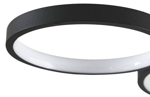 Lampa sufitowa LED Evengeline Lindby, czarny, salon / jadalnia, aluminium, nowoczesny