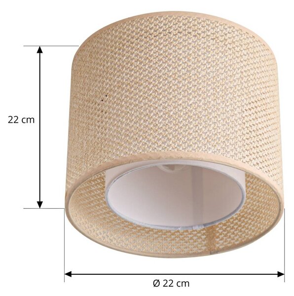 Lampa sufitowa Soula Lindby, możliwość ściemniania, kremowy / amber, salon / jadalnia, tworzywo sztuczne, dworkowy / rustykalny