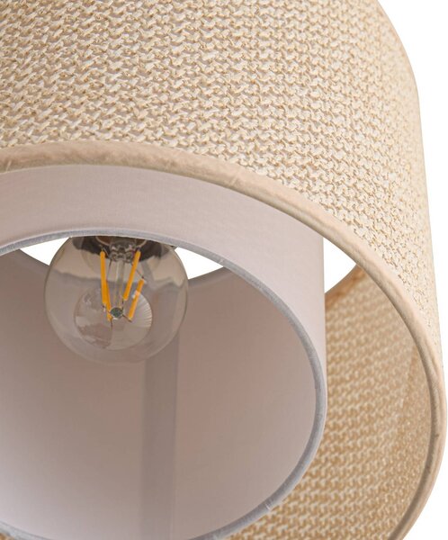 Lampa sufitowa Soula Lindby, możliwość ściemniania, kremowy / amber, salon / jadalnia, tworzywo sztuczne, dworkowy / rustykalny