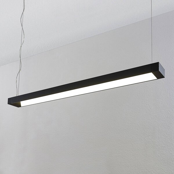 Arcchio lampa wisząca LED Cuna, czarna, 122cm, metal Cuna, czarny, biuro, aluminium, nowoczesny