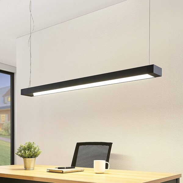 Arcchio lampa wisząca LED Cuna, czarna, 122cm, metal Cuna, czarny, biuro, aluminium, nowoczesny