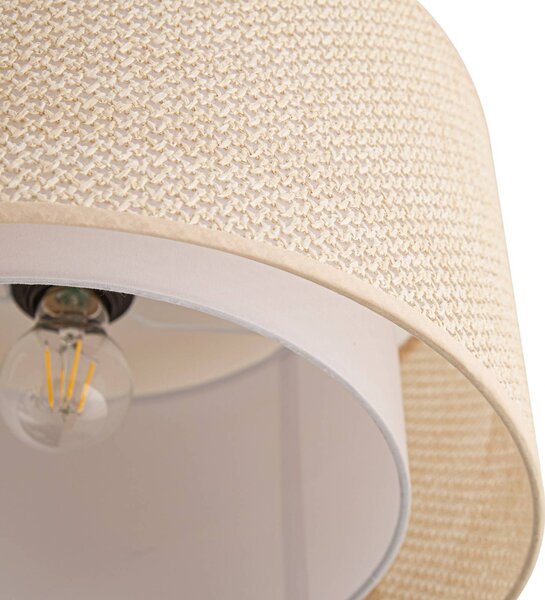 Lampa sufitowa Soula Lindby, możliwość ściemniania, kremowy / amber, salon / jadalnia, tworzywo sztuczne, dworkowy / rustykalny