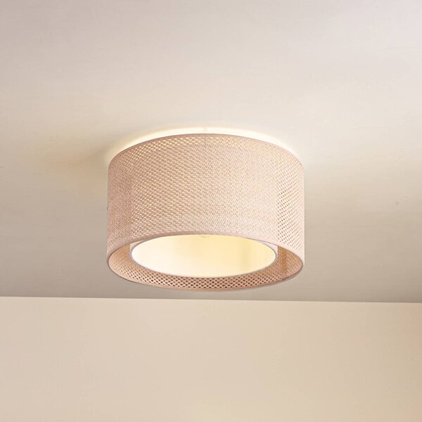 Lampa sufitowa Soula Lindby, możliwość ściemniania, kremowy / amber, salon / jadalnia, tworzywo sztuczne, dworkowy / rustykalny