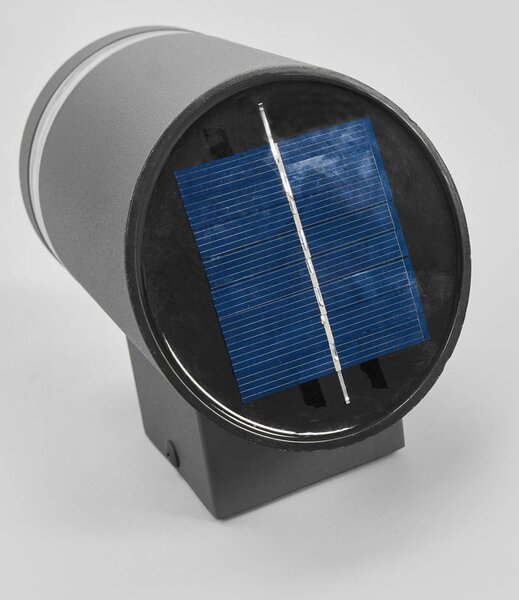 Lindby Kinkiet zewnętrzny LED Melinda, 9 cm, stal nierdzewna Melinda, aluminiowy / szary / cynkowy, stal szlachetna, nowoczesny