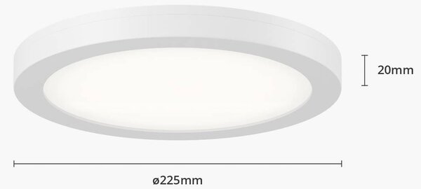 Lampa sufitowa LED z czujnikiem ruchu Aureka PRIOS, biały / opal, salon / jadalnia, aluminium, nowoczesny