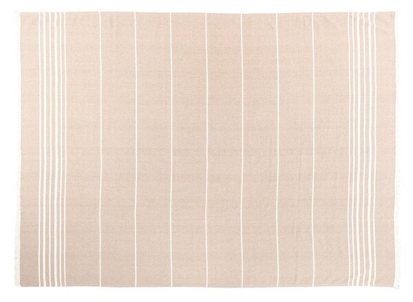 Beżowy bawełniany koc 150x200 cm Solene – Tiseco Home Studio