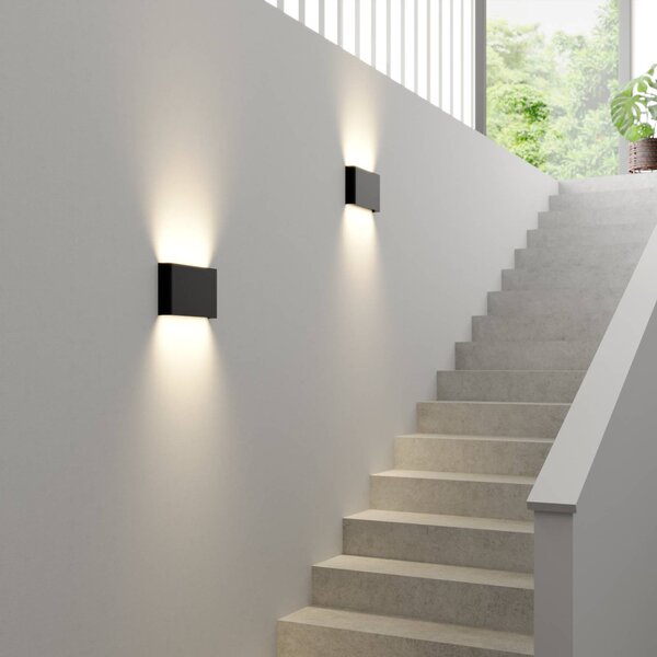 Kinkiet Haga Nowodvorski Lighting, możliwość ściemniania, czarny, salon / jadalnia, metal, nowoczesny