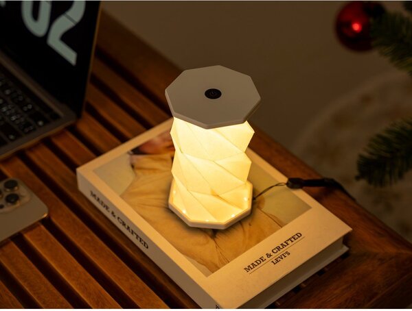 Biała dekoracja świetlna na USB ø 8 cm Twist – Gingko