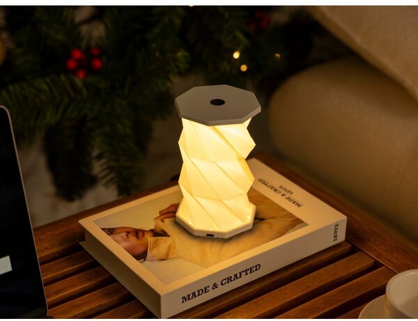 Biała dekoracja świetlna na USB ø 8 cm Twist – Gingko