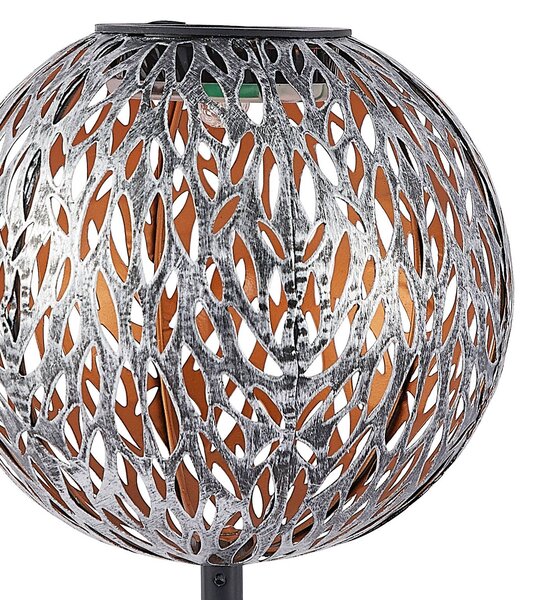 Lampa solarna ozdobna Vilani Lindby, aluminiowy / szary / cynkowy, metal, orientalny / marokański