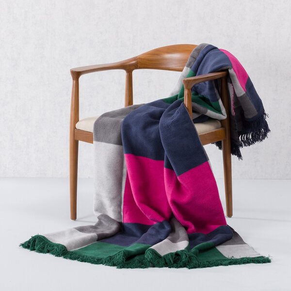 Koc Cosy Home 150x200cm Leaf&Fuchsia