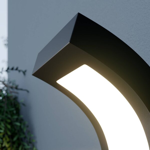 Lampa zewnętrzna z czujnikiem ruchu Advik Arcchio, czarny, aluminium, nowoczesny
