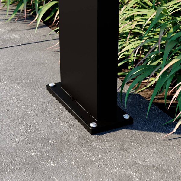 Lucande LED lampa solarna Silvan, 100cm, czujnik, antracytowy Silvan, czarny, aluminium, nowoczesny