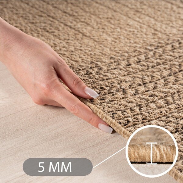 Brązowy okrągły dywan odpowiedni na zewnątrz ø 80 cm Timber 1405 – Ayyildiz Carpets