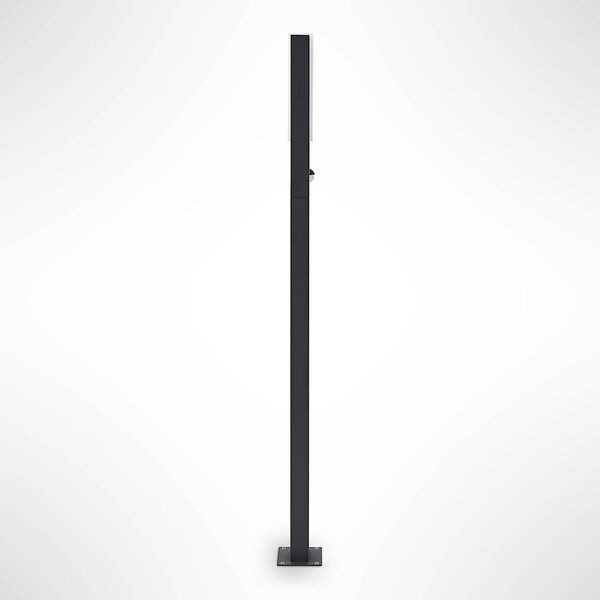 Słupek ogrodowy LED Lucande Virgalia, czujnik ruchu, 100cm, IP54 Virgalia, czarny, aluminium, nowoczesny