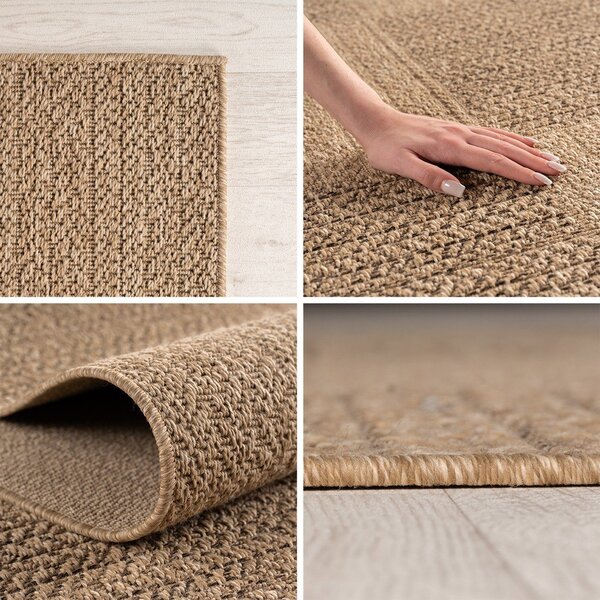 Brązowy okrągły dywan odpowiedni na zewnątrz ø 80 cm Timber 1405 – Ayyildiz Carpets