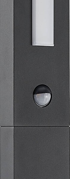 Słupek ogrodowy LED Lucande Virgalia, czujnik ruchu, 100cm, IP54 Virgalia, czarny, aluminium, nowoczesny