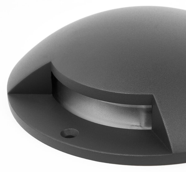 Reflektor podłogowy LED Lindby Cormac, 1-punktowy, Ø 21 cm, IP67 Cormac, czarny, aluminium, nowoczesny