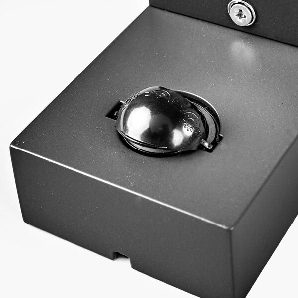 Lampa zewnętrzna z czujnikiem ruchu Palina Lindby, możliwość ściemniania, czarny, aluminium, nowoczesny