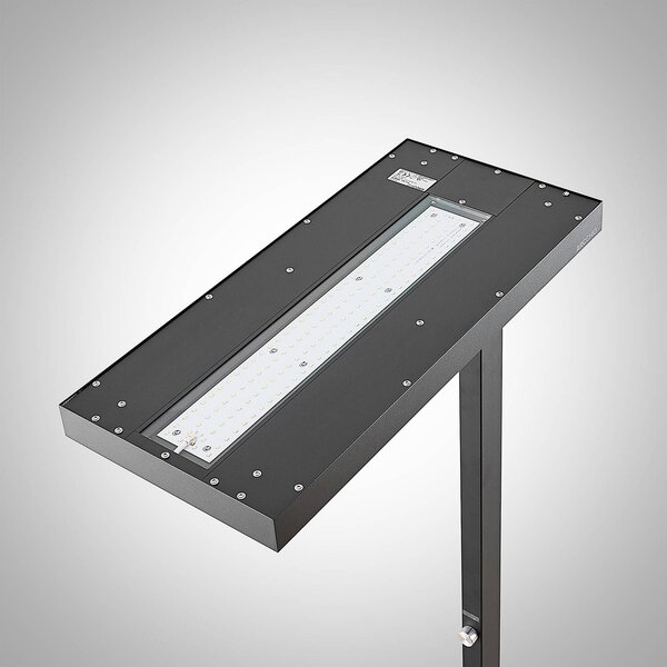 Lampa stojąca Logan Pro Arcchio, możliwość ściemniania, czarny, biuro, aluminium, nowoczesny