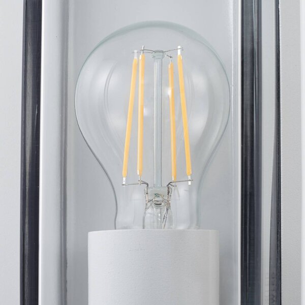 Kinkiet zewnętrzny Ismera Arcchio, możliwość ściemniania, biały / opal, aluminium, nowoczesny
