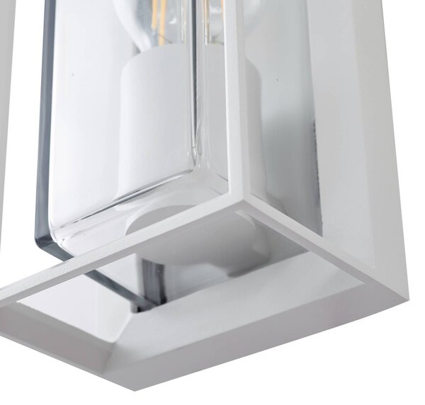 Kinkiet zewnętrzny Ismera Arcchio, możliwość ściemniania, biały / opal, aluminium, nowoczesny