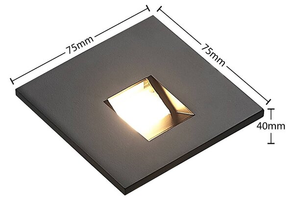 Oprawa wpuszczana LED Arcchio Vexi, 7,5 cm x cm, czarna, CCT Vexi Arcchio, możliwość ściemniania, czarny, salon / jadalnia, aluminium, nowoczesny
