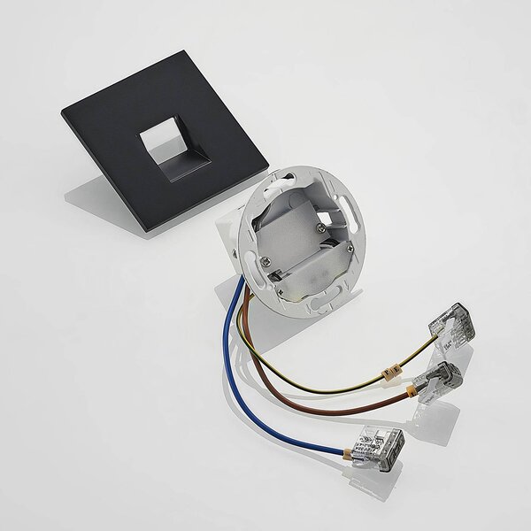 Oprawa wpuszczana LED Arcchio Vexi, 7,5 cm x cm, czarna, CCT Vexi Arcchio, możliwość ściemniania, czarny, salon / jadalnia, aluminium, nowoczesny