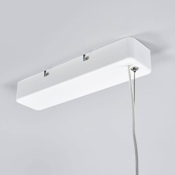 Arcchio lampa wisząca biurowa LED Samu, góra/dół, ściemniana, aluminium Samu Arcchio, możliwość ściemniania, biały / opal, biuro, tworzywo sztuczne, nowoczesny