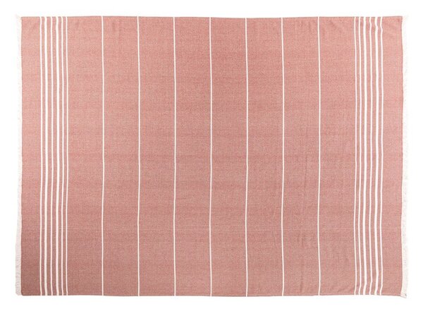 Bawełniany koc w kolorze terakoty 150x200 cm Solene – Tiseco Home Studio