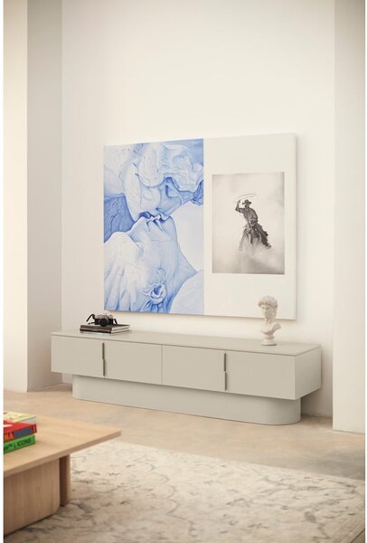 Beżowa szafka pod TV 200x50 cm Totem – Teulat
