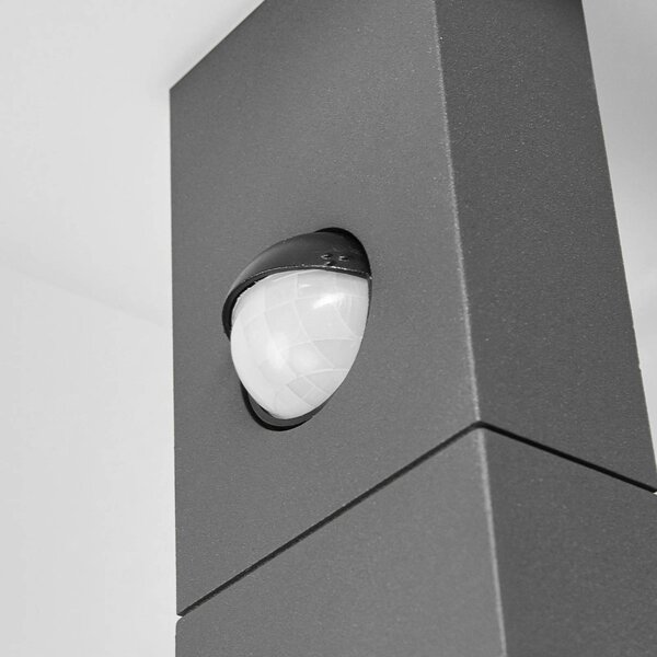 Lampa zewnętrzna z czujnikiem ruchu Olesia Lucande, czarny, aluminium, nowoczesny