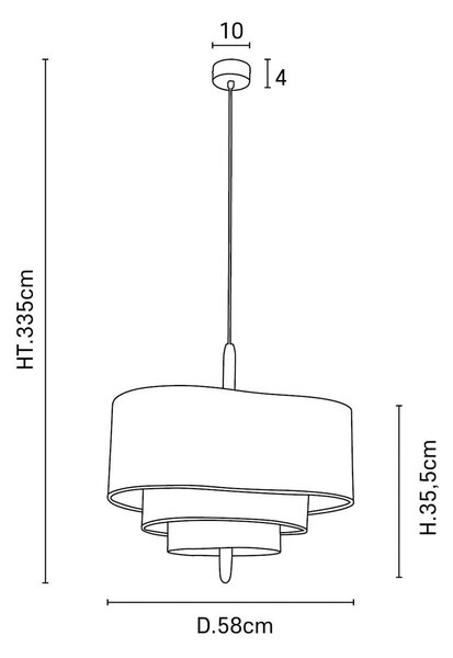 MARKET SET Lampa wisząca Pebble, możliwość ściemniania, kremowy / amber, salon / jadalnia, tkanina / materiał / jedwab, design