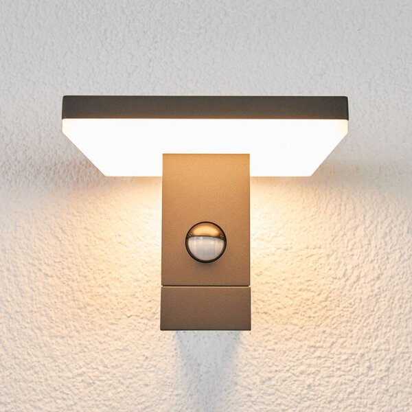 Lampa zewnętrzna z czujnikiem ruchu Olesia Lucande, czarny, aluminium, nowoczesny