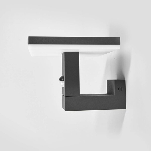 Lampa zewnętrzna z czujnikiem ruchu Olesia Lucande, czarny, aluminium, nowoczesny