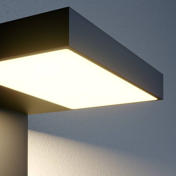 Lampa zewnętrzna z czujnikiem ruchu Silvan Lucande, czarny, aluminium, nowoczesny