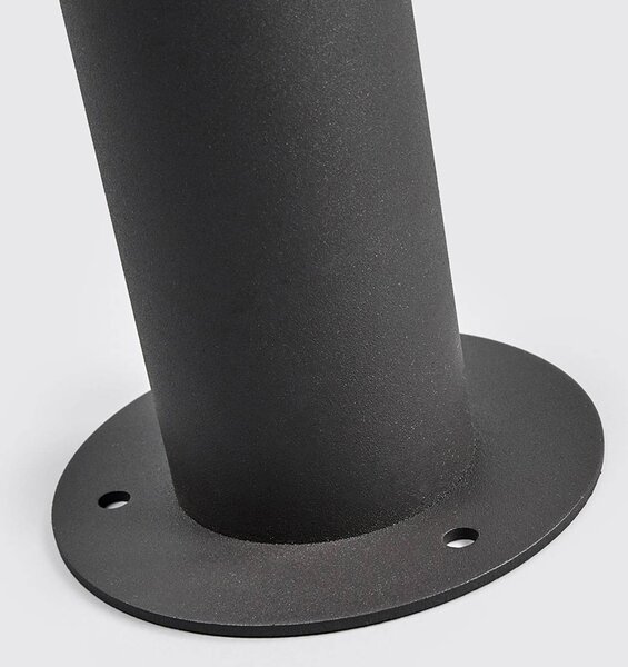 Słupek oświetleniowy z czujnikiem ruchu Fenia Lucande, czarny, aluminium, nowoczesny