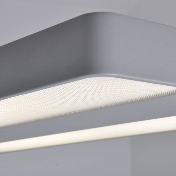 Lampa stojąca Logan Neo Arcchio, możliwość ściemniania, aluminiowy / szary / cynkowy, biuro, aluminium, nowoczesny