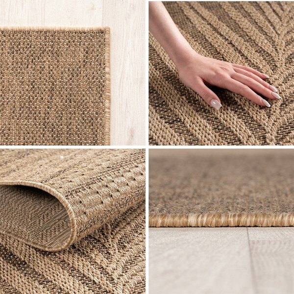 Brązowy okrągły dywan odpowiedni na zewnątrz ø 120 cm Timber 1403 – Ayyildiz Carpets
