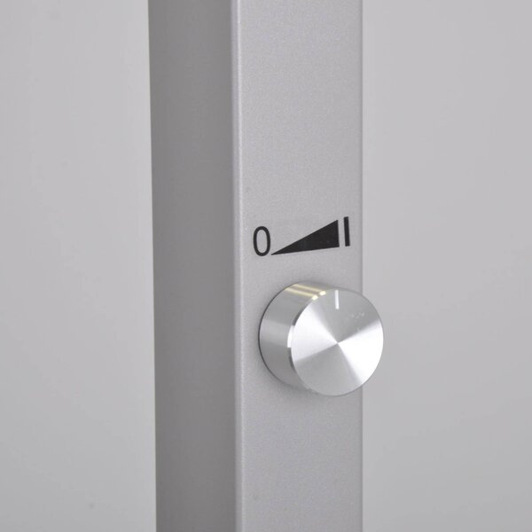 Lampa stojąca Logan Neo Arcchio, możliwość ściemniania, aluminiowy / szary / cynkowy, biuro, aluminium, nowoczesny